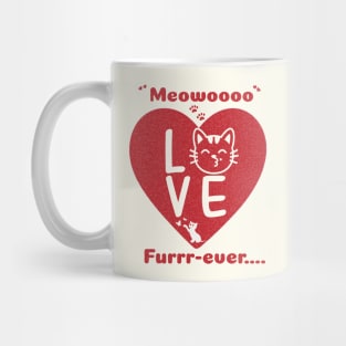 Valentine Cat Love T Shirt Unisex Cat parent Mug